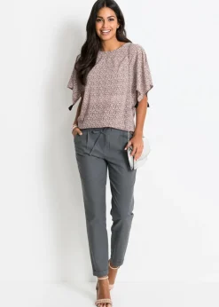 bonprix bonprix Pantalón de lino carbón Sale