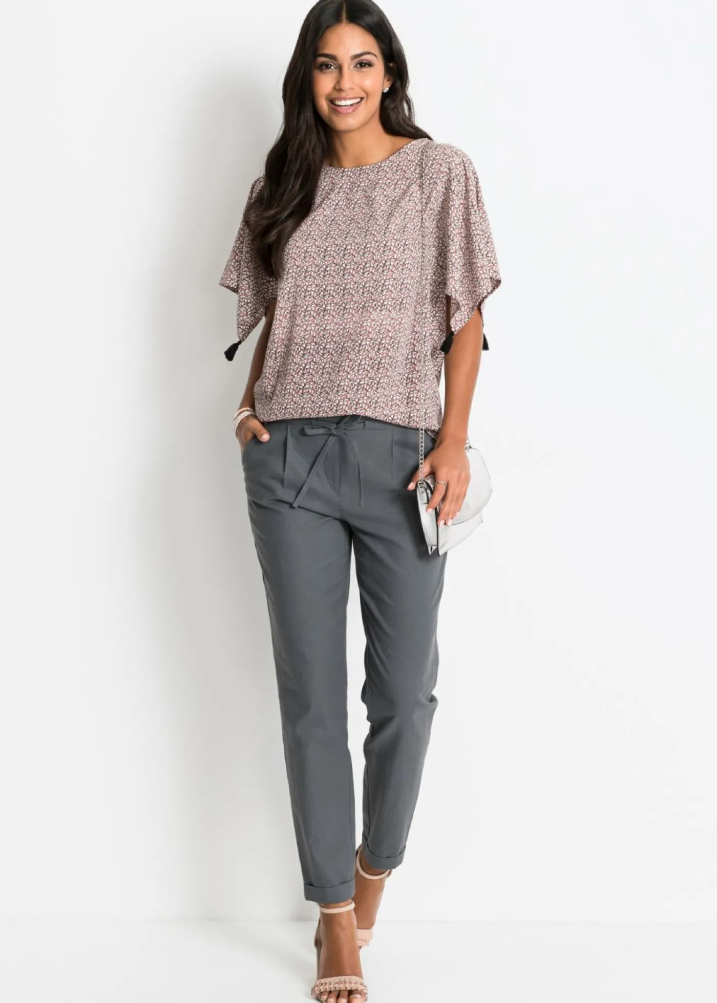 bonprix bonprix Pantalón de lino carbón Sale