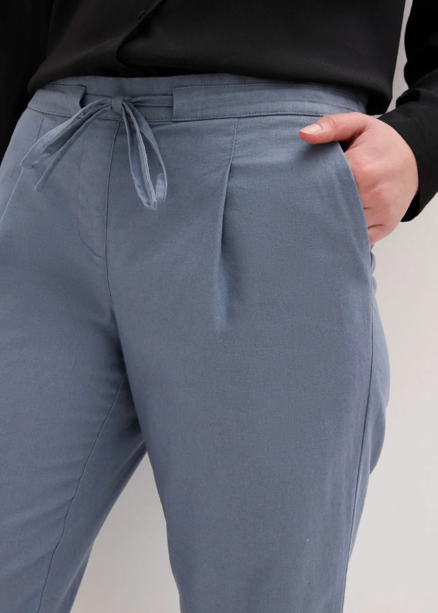 bonprix bonprix Pantalón de lino Azul ahumado New