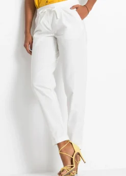 bonprix bonprix Pantalón de lino Blanco Discount