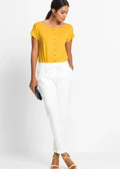 bonprix bonprix Pantalón de lino Blanco Discount