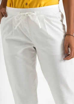 bonprix bonprix Pantalón de lino Blanco Discount