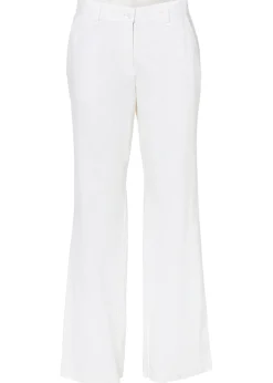 bonprix bonprix Pantalón de mezcla de lino y algodón Blanco Discount