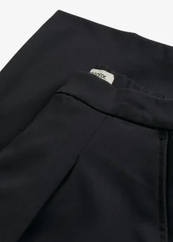 bonprix bonprix Pantalón de mezcla de viscosa con diseño barrel Negro Hot