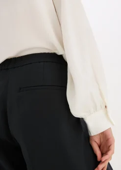 bonprix bonprix Pantalón de mezcla de viscosa con diseño barrel Negro Hot