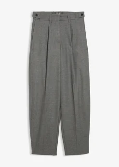 bonprix bonprix Pantalón de mezcla de viscosa con cinturilla cómoda Gris jaspeado Hot