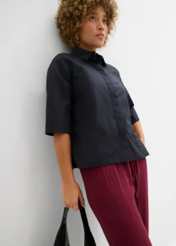 bonprix bonprix Pantalón de muselina con cintura de nido de abeja rojo avellana New