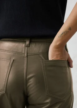 bonprix bonprix Pantalón de napa de borrego Caqui Online