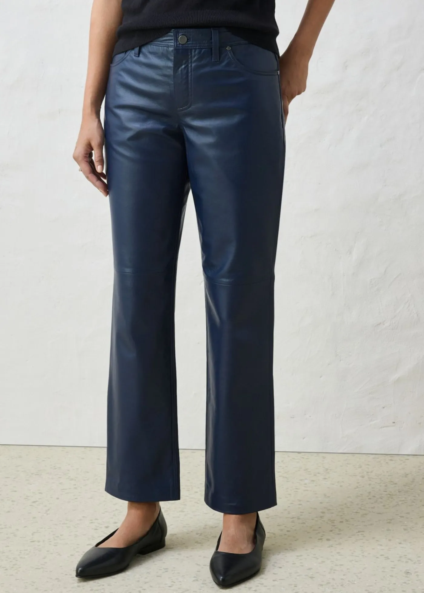 bonprix bonprix Pantalón de napa de borrego Azul marino Clearance
