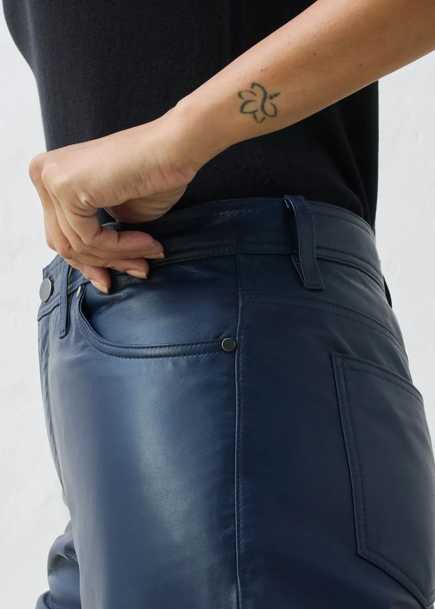 bonprix bonprix Pantalón de napa de borrego Azul marino Clearance