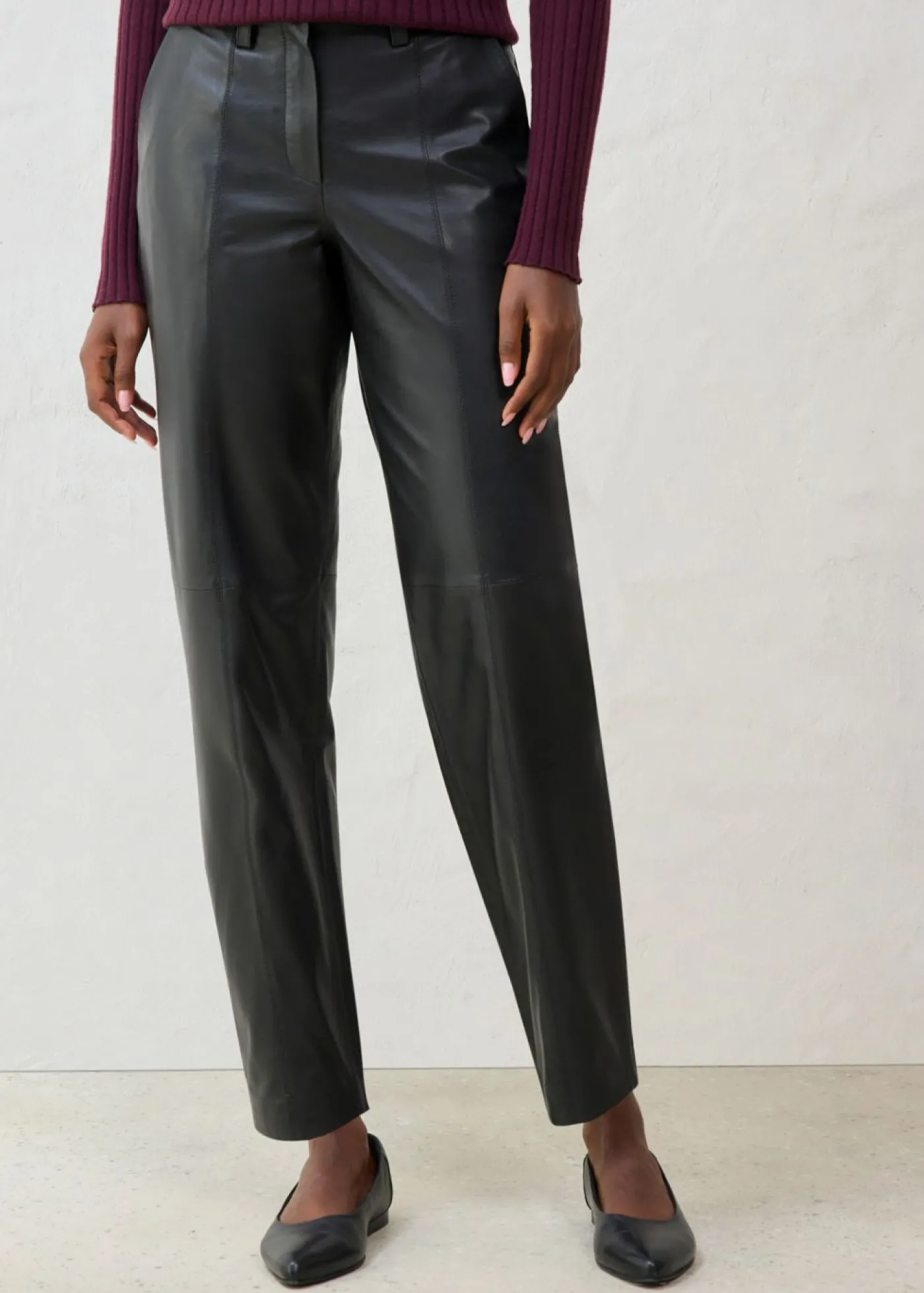 bonprix bonprix Pantalón de napa de cordero Negro New
