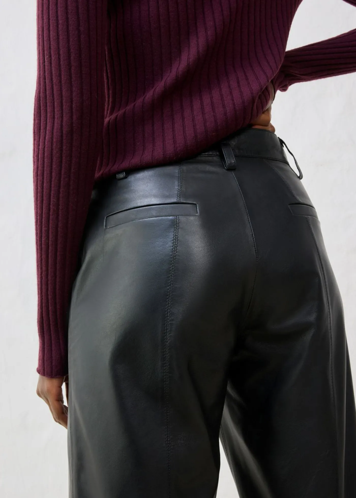 bonprix bonprix Pantalón de napa de cordero Negro New