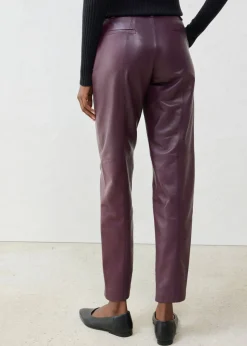 bonprix bonprix Pantalón de napa de cordero rojo burdeos Discount