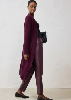 bonprix bonprix Pantalón de napa de cordero rojo burdeos Discount