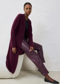 bonprix bonprix Pantalón de napa de cordero rojo burdeos Discount