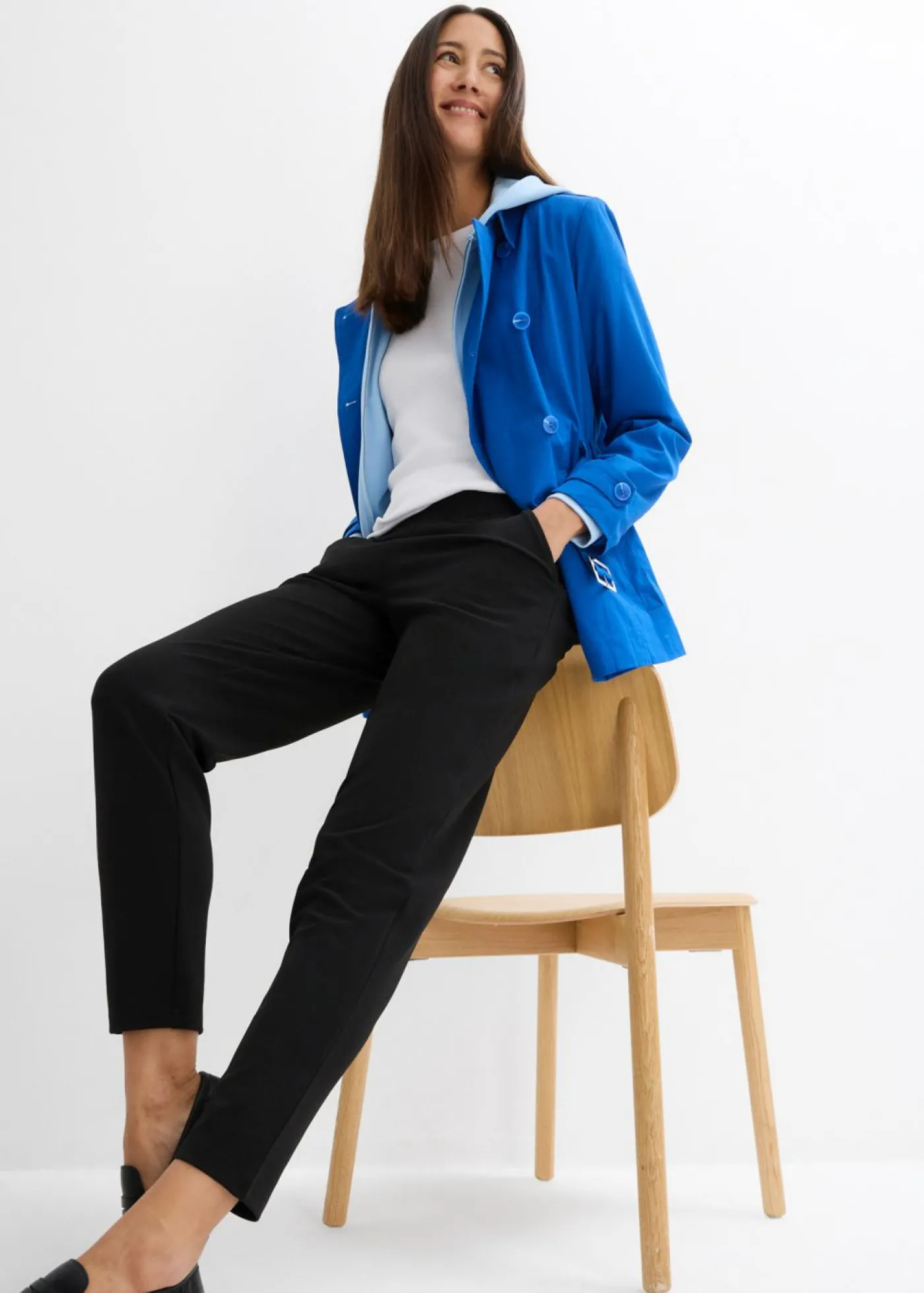 bonprix bonprix Pantalón de neopreno con cintura cómoda Negro
