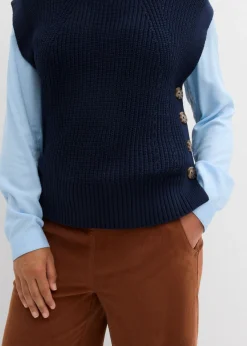 bonprix bonprix Pantalón de pana con cintura cómoda, high waist marrón ladrillo Hot