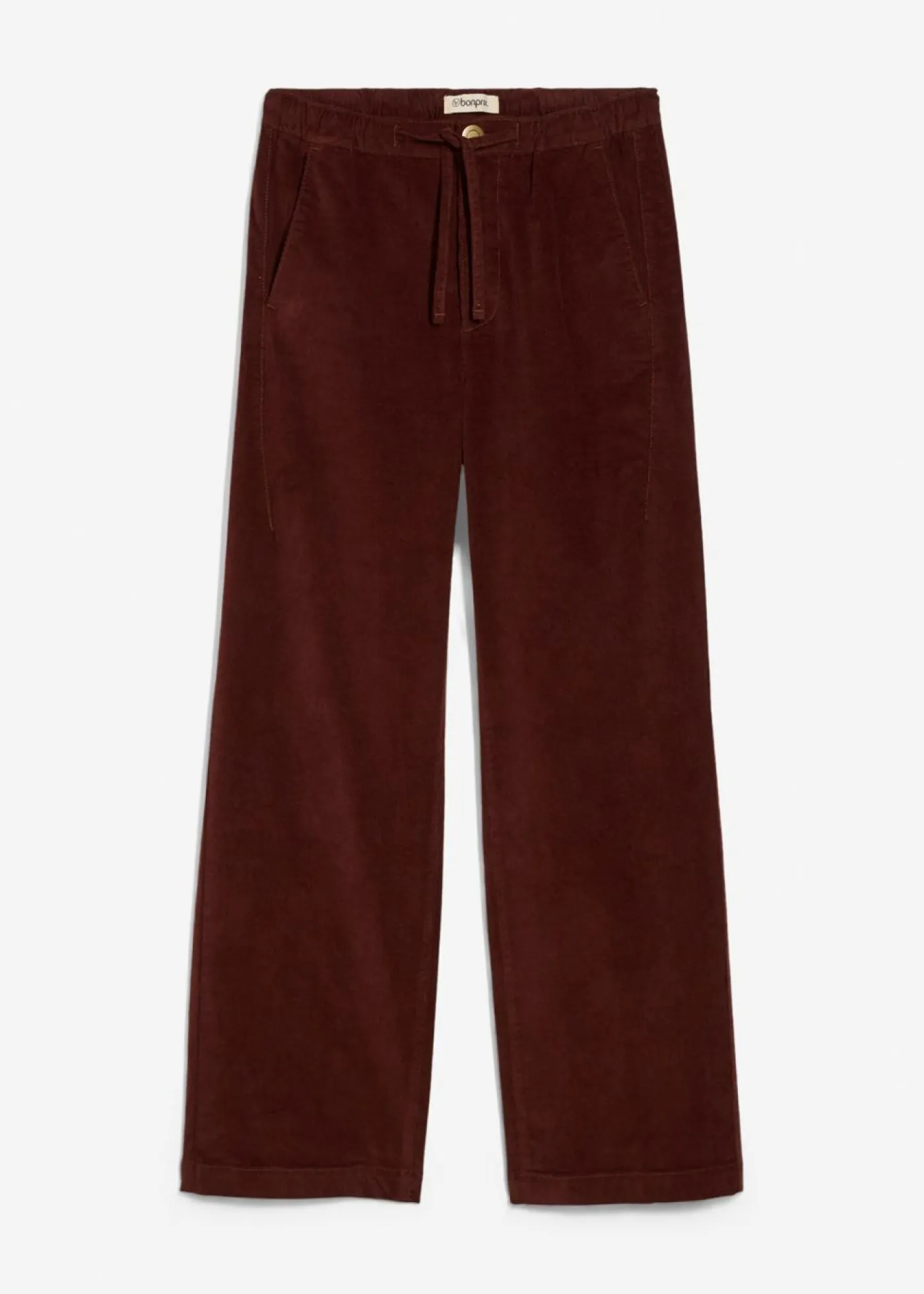 bonprix bonprix Pantalón de pana de mezcla de algodón Café Online