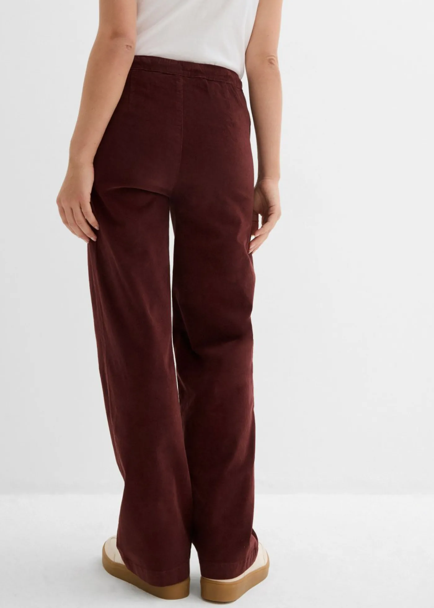 bonprix bonprix Pantalón de pana de mezcla de algodón Café Online