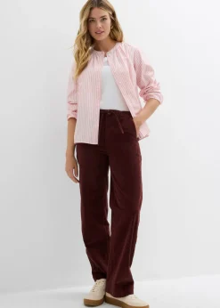 bonprix bonprix Pantalón de pana de mezcla de algodón Café Online