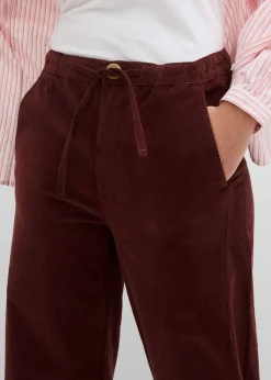 bonprix bonprix Pantalón de pana de mezcla de algodón Café Online