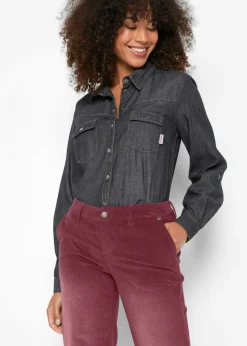 bonprix bonprix Pantalón de pana elástico de corte ancho rojo avellana Best