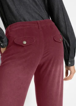 bonprix bonprix Pantalón de pana elástico de corte ancho rojo avellana Best