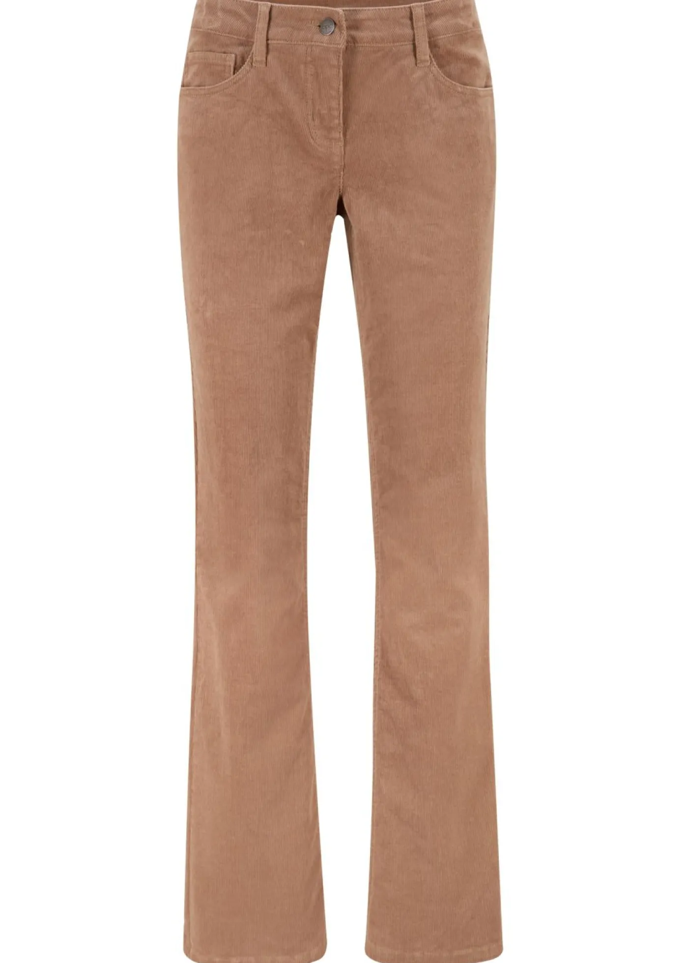 bonprix bonprix Pantalón de pana elástico de corte recto camello Sale