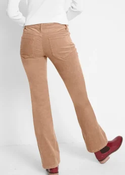 bonprix bonprix Pantalón de pana elástico de corte recto camello Sale