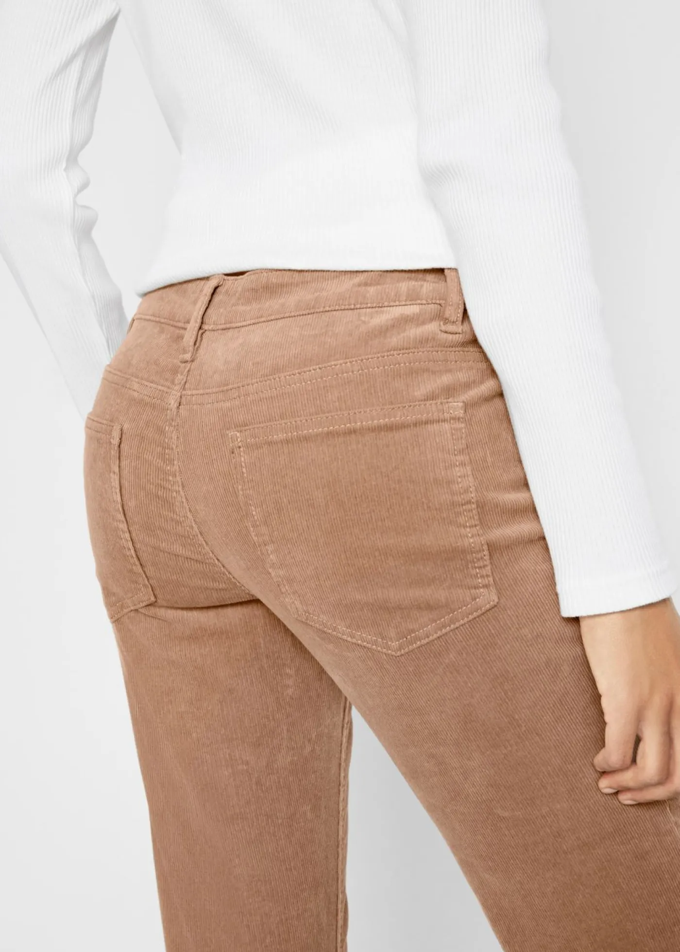 bonprix bonprix Pantalón de pana elástico de corte recto camello Sale