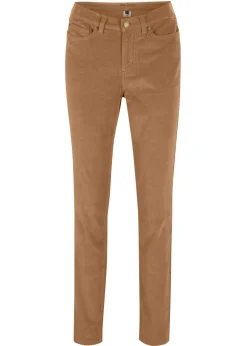 bonprix bonprix Pantalón de pana elástico, skinny Coñac marrón Outlet