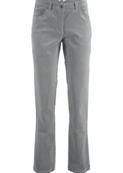 bonprix bonprix Pantalón de pana elásticos, straight Gris New
