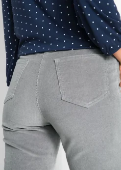 bonprix bonprix Pantalón de pana elásticos, straight Gris New