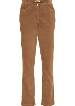 bonprix bonprix Pantalón de pana elásticos, straight bronceado Hot