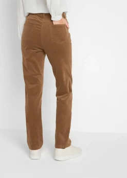bonprix bonprix Pantalón de pana elásticos, straight bronceado Hot