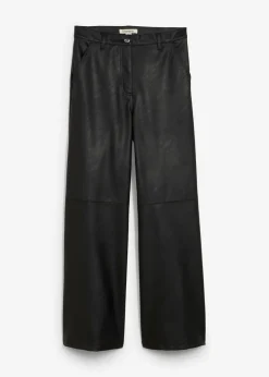 bonprix bonprix Pantalón de piel sintética Negro New