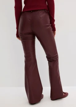 bonprix bonprix Pantalón de piel sintética mora oscuro Discount