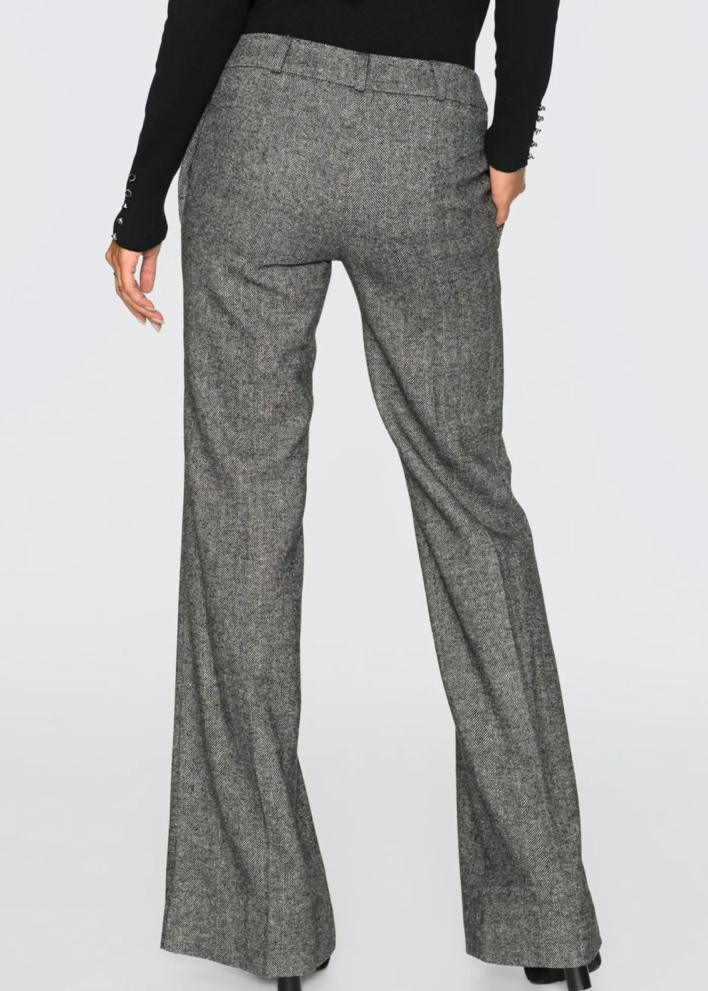 bonprix bonprix Pantalón de pierna ancha gris/negro moteado New