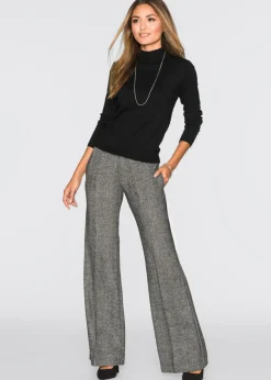 bonprix bonprix Pantalón de pierna ancha gris/negro moteado New