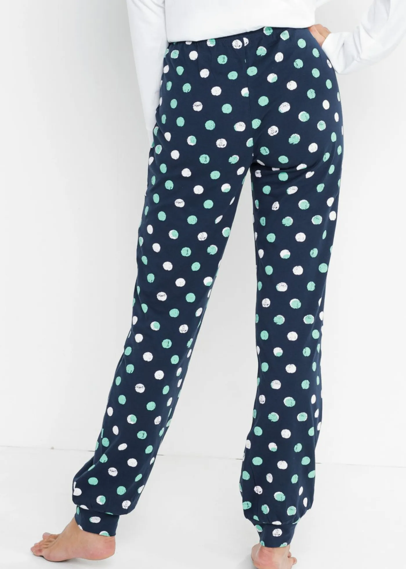 bonprix bonprix Pantalón de pijama Azul marino de lunares Clearance