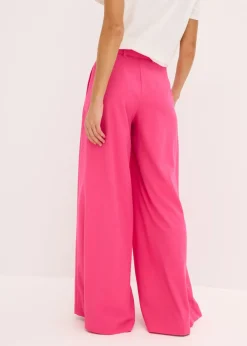 bonprix bonprix Pantalón de pinzas con cinturón (2 piezas) Pink lady Hot