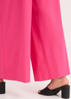 bonprix bonprix Pantalón de pinzas con cinturón (2 piezas) Pink lady Hot