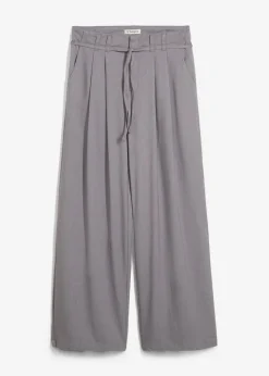 bonprix bonprix Pantalón de pinzas con cordón Gris Best