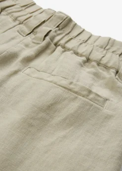 bonprix bonprix Pantalón de pinzas de lino puro Arena claro Best