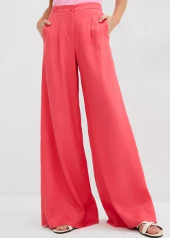 bonprix bonprix Pantalón de pinzas de lyocell fluido rosa paraíso Online