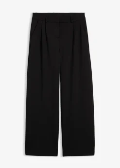 bonprix bonprix Pantalón de pinzas de mezcla de viscosa Negro Best