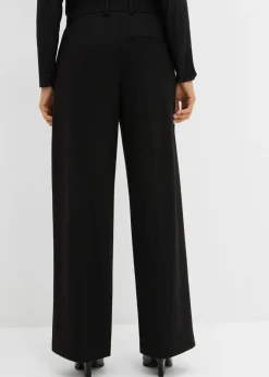 bonprix bonprix Pantalón de pinzas de mezcla de viscosa Negro Best