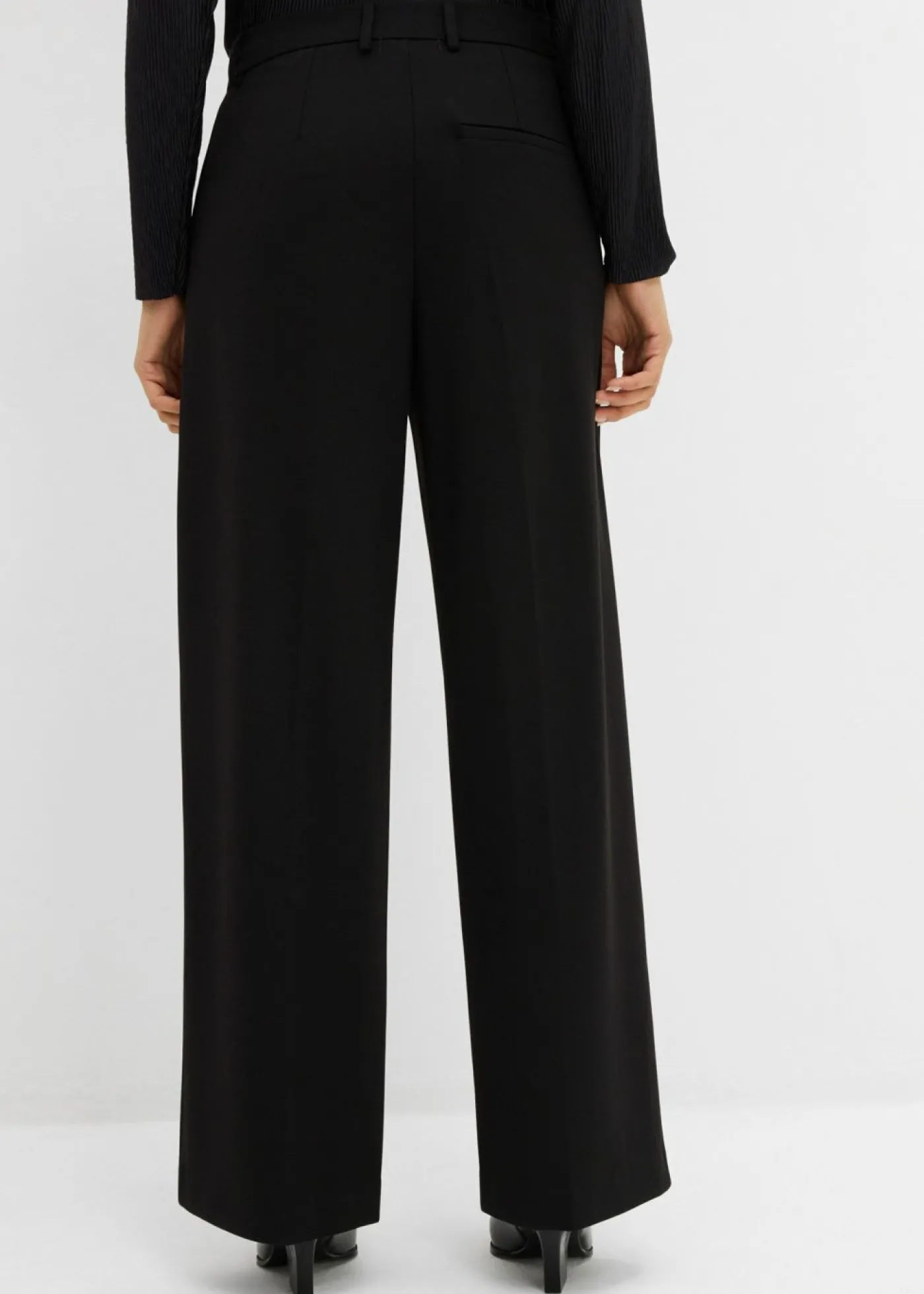 bonprix bonprix Pantalón de pinzas de mezcla de viscosa Negro Best