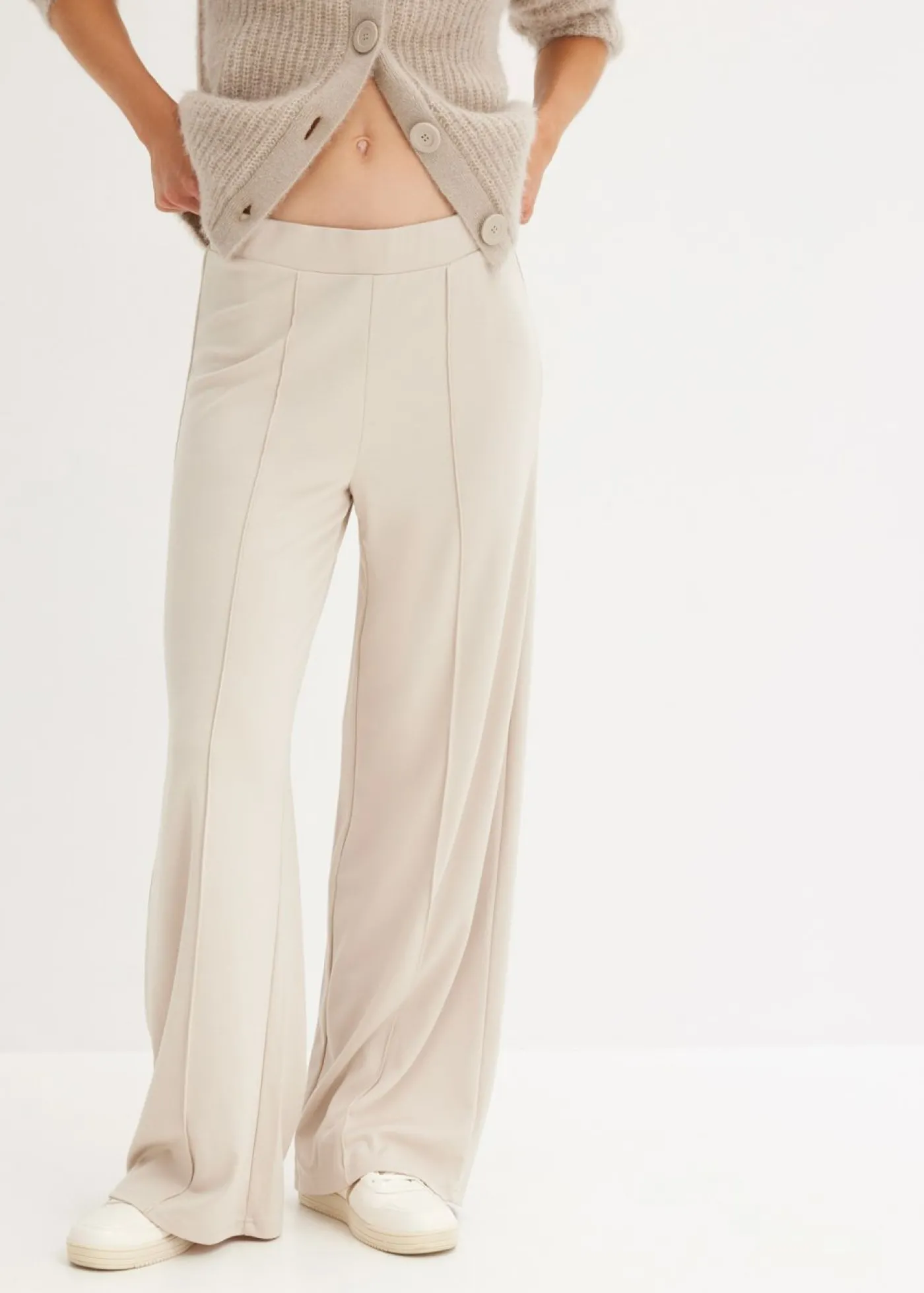 bonprix bonprix Pantalón de punto masilla Outlet