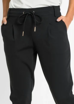 bonprix BODYFLIRT Pantalón de punto Negro Hot